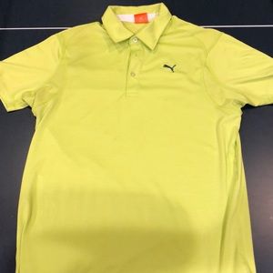 Lime green men’s puma golf polo men’s small